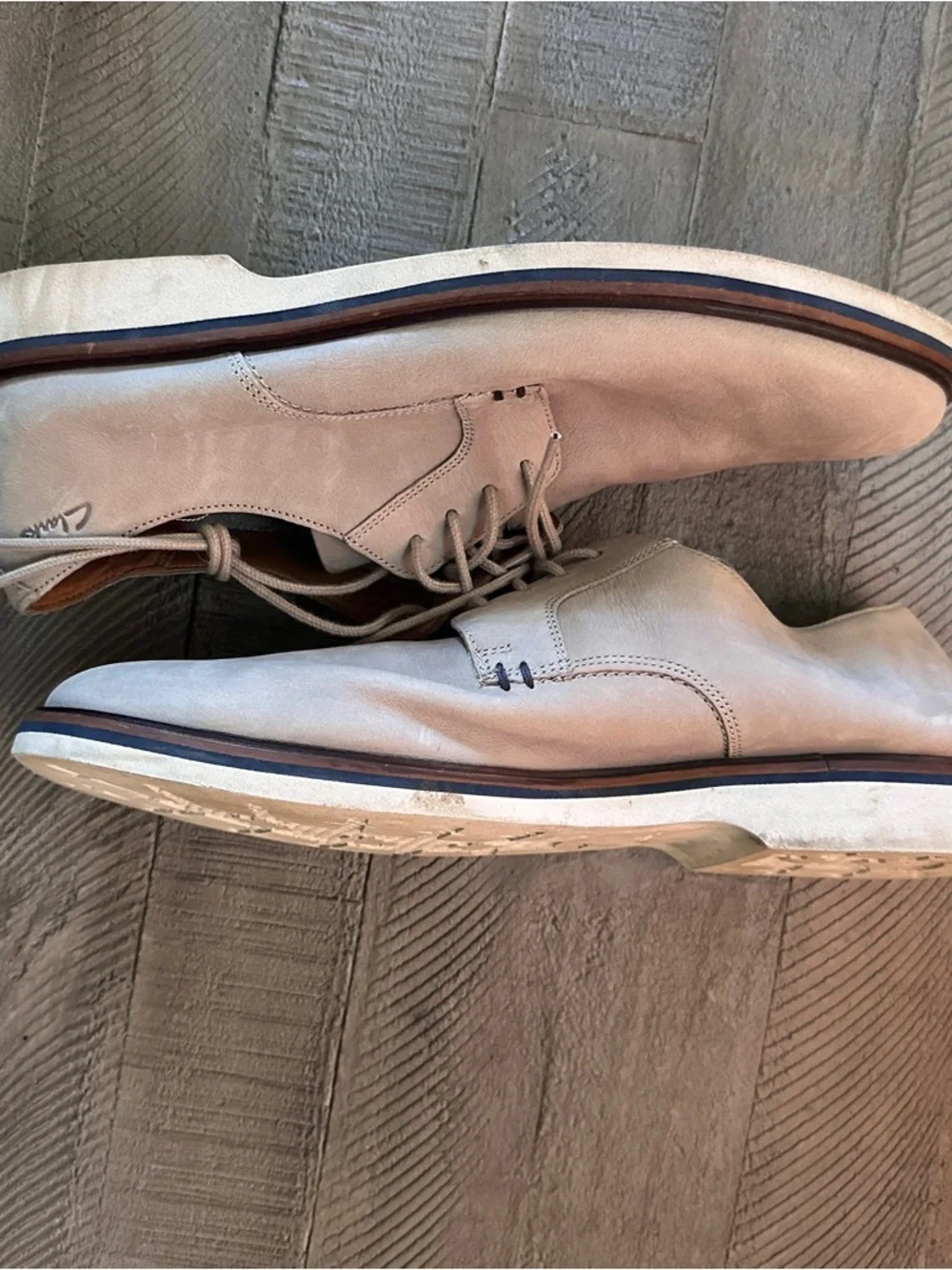 Clarks Collection Men’s Tan Leather Oxford Shoes Size 9.5 Extreme Comfort